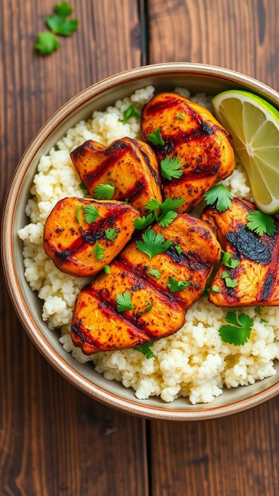 Tandoori Chicken and Cauliflower Rice Bowl