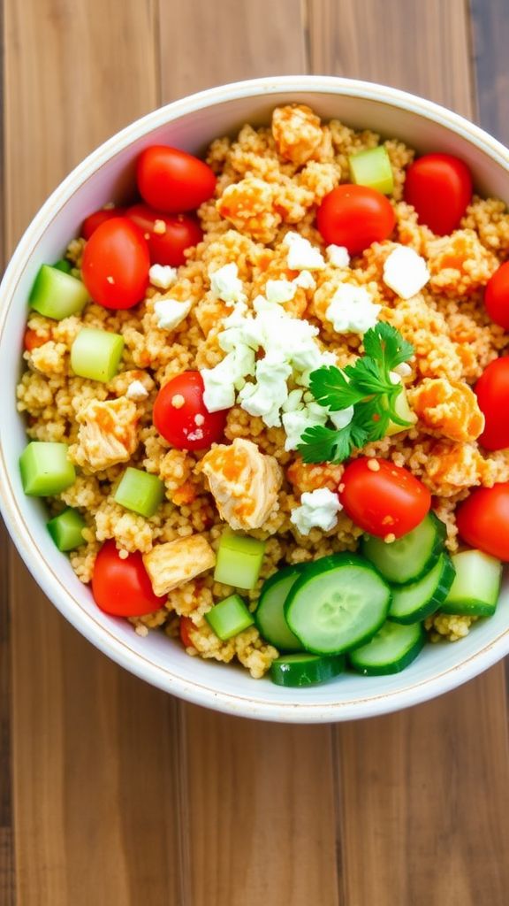 Tangy Buffalo Chicken Quinoa Salad