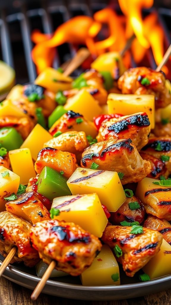 Tangy Sweet and Sour Chicken Skewers