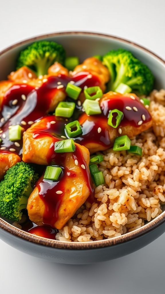 Teriyaki Chicken Bowls with Brown Rice