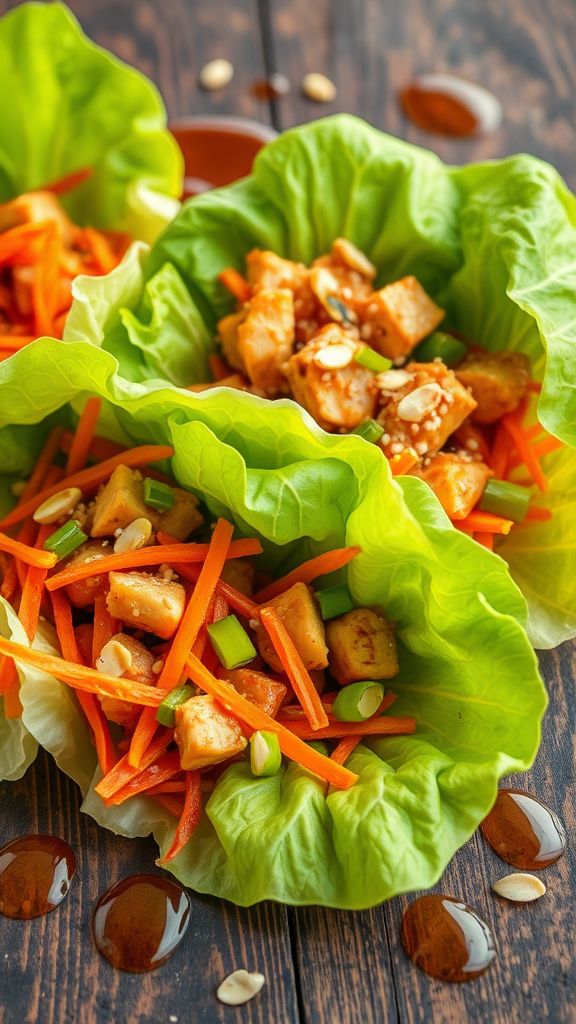 Teriyaki Chicken Lettuce Wraps  