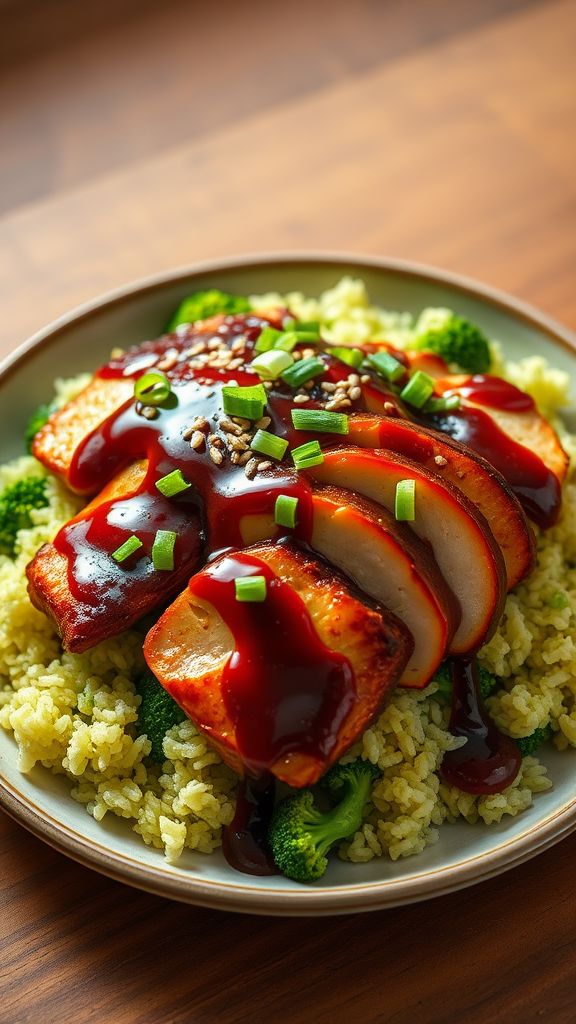 Teriyaki Chicken with Broccoli Rice