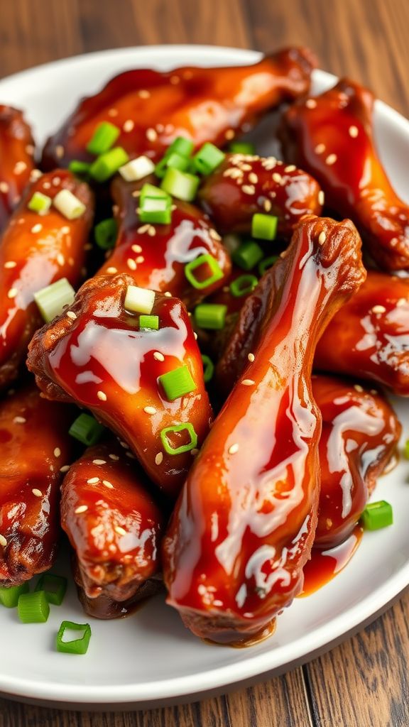 Teriyaki Glazed Crockpot Chicken Wings  