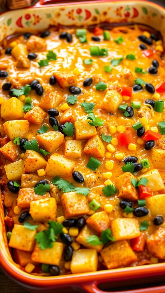 Tex-Mex Chicken and Potato Bake  