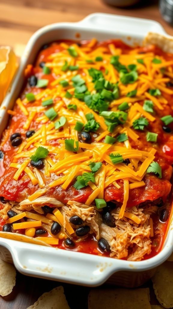 Tex-Mex Chicken Enchilada Bake  