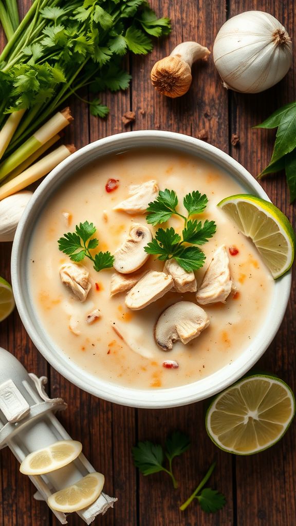 Thai Tom Kha Gai (Chicken Coconut Soup)