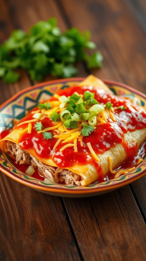 Traditional Mexican Chicken Enchiladas  