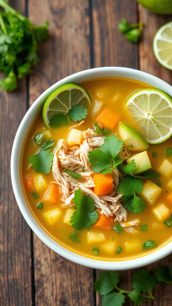 Zesty Lime and Cilantro Chicken Soup  