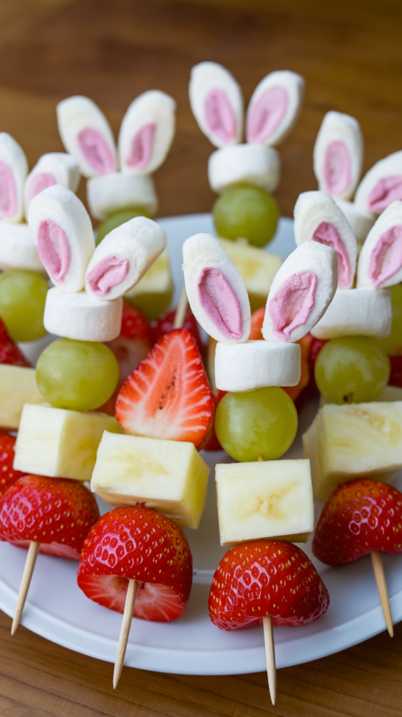 Bunny Ears Fruit Kebabs