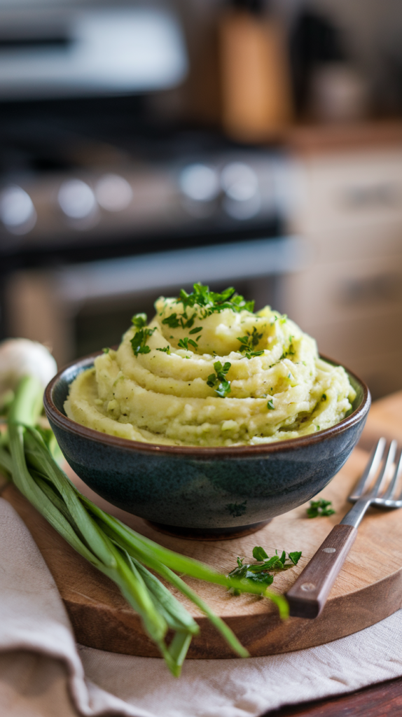 Green Garlic Mashed Potatoes