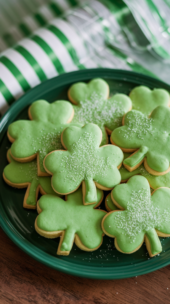 Shamrock Sugar Cookies