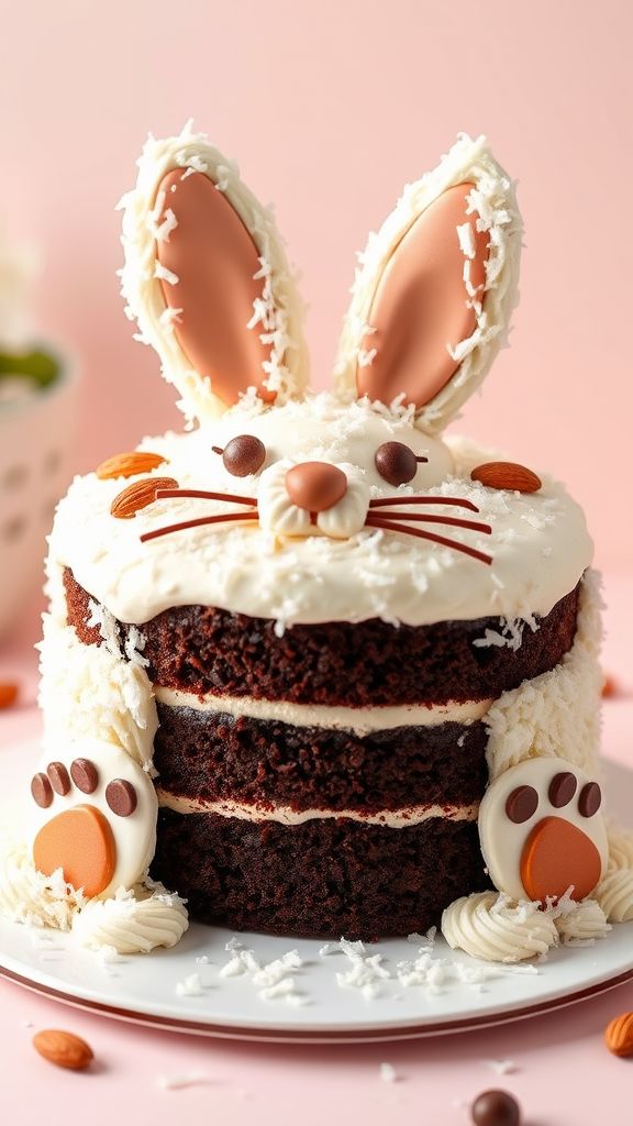 Almond Joy Bunny Cake  