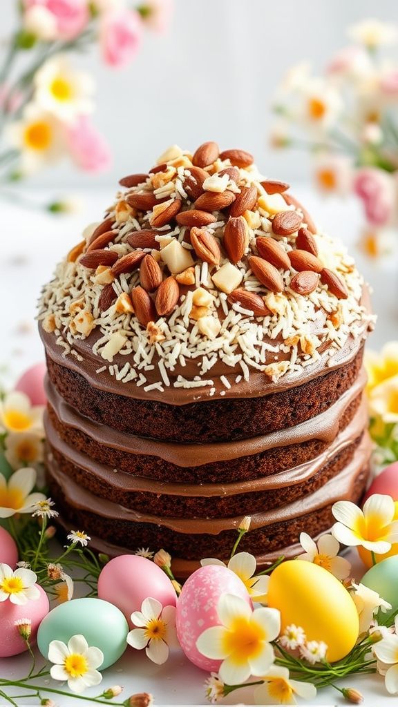 Almond Joy Easter Cake  