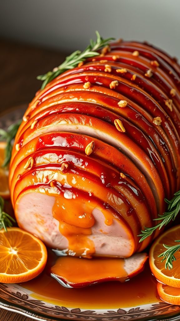 Apricot-Maple Glazed Spiral Ham