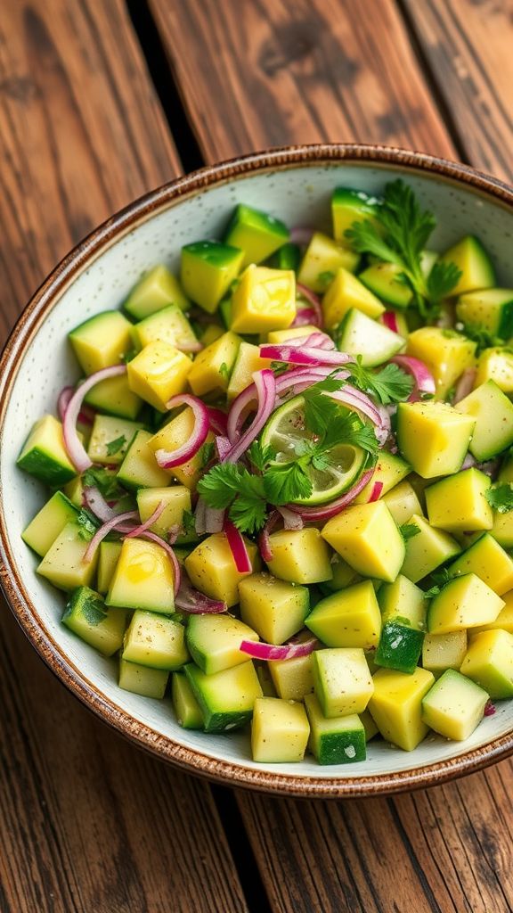 Avocado and Cucumber Salad  