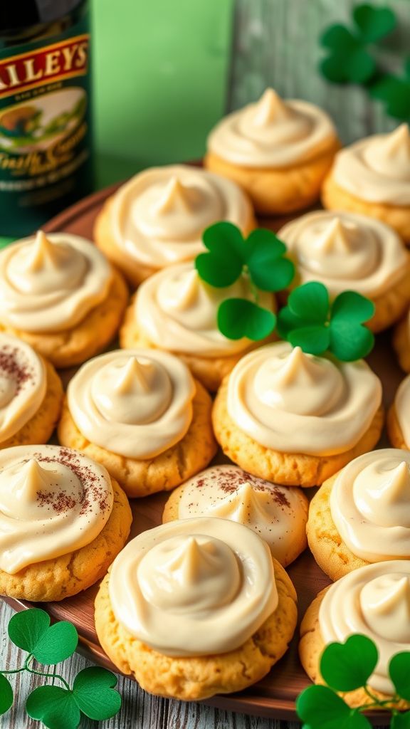 Bailey's Irish Cream Frosted Cookies  