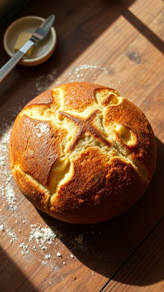 Baked Soda Bread with Butter