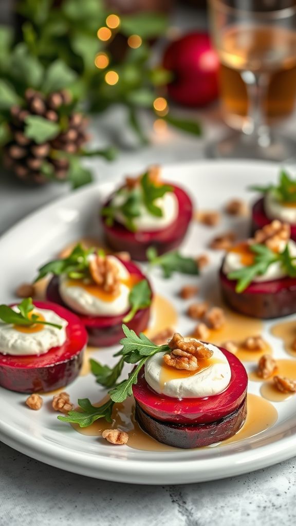 Beet and Goat Cheese Salad Bites