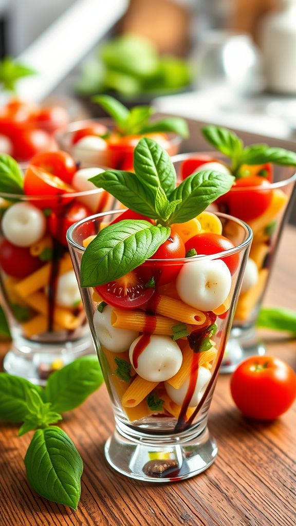 Caprese Pasta Salad Cups