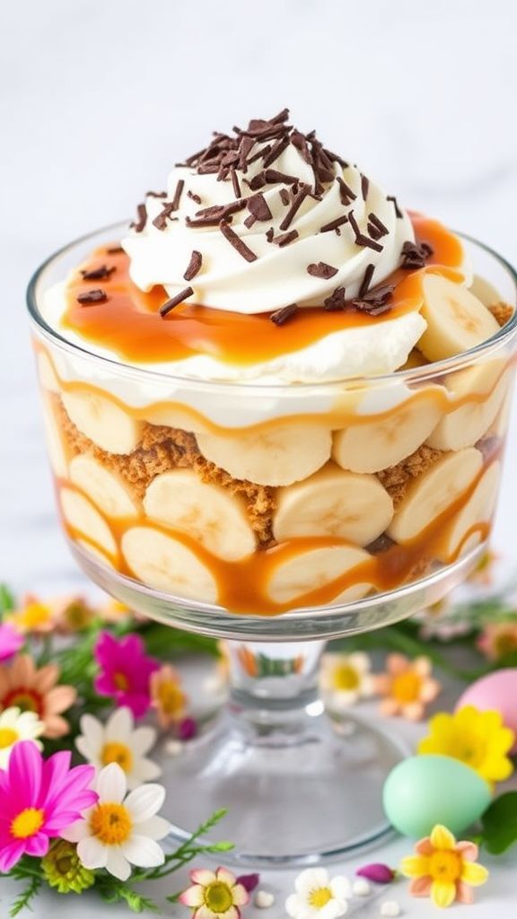 Caramel Banana Easter Trifle