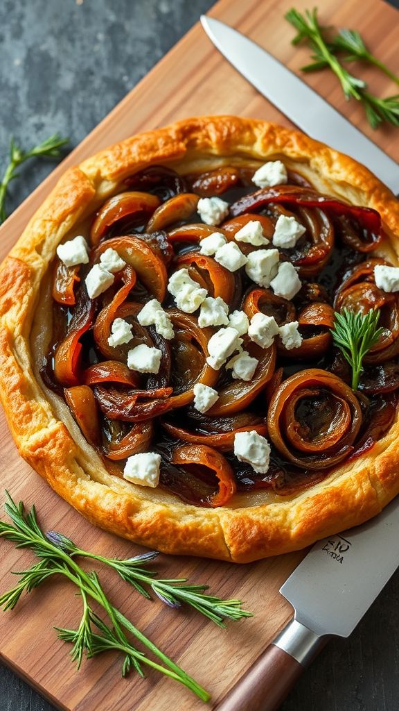 Caramelized Onion and Goat Cheese Tart  