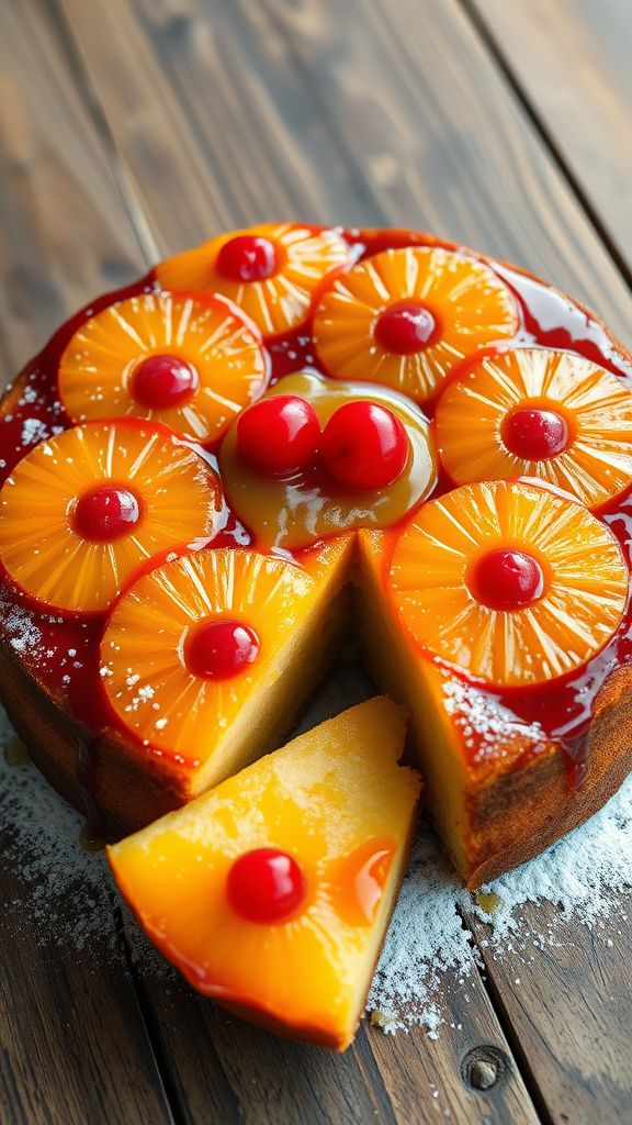 Caramelized Pineapple Upside-Down Cake  