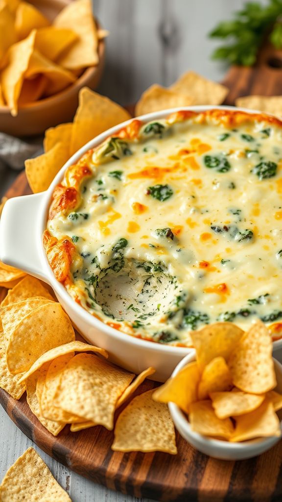 Cheesy Spinach and Artichoke Dip