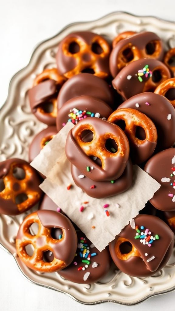 Chocolate-Covered Pretzel Coins  