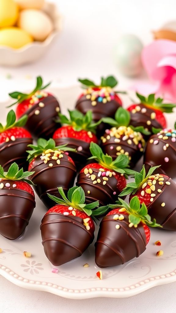 Chocolate-Covered Strawberry Eggs  