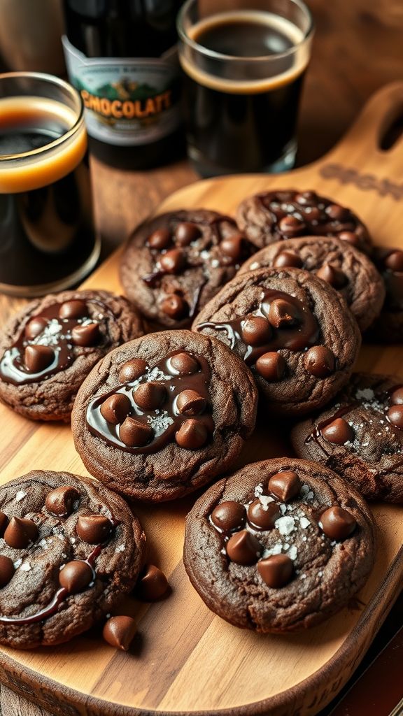 Chocolate Stout Brownie Cookies  