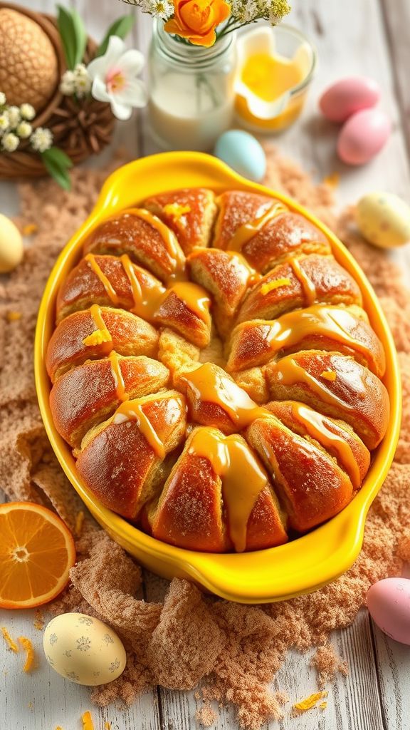 Cinnamon-Orange Easter Pull-Apart Bread