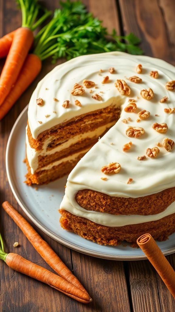 Cinnamon Roll Carrot Cake  