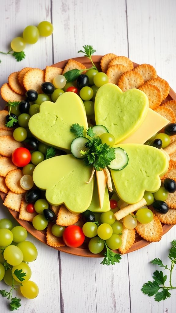 Clover-shaped Cheese Platter  