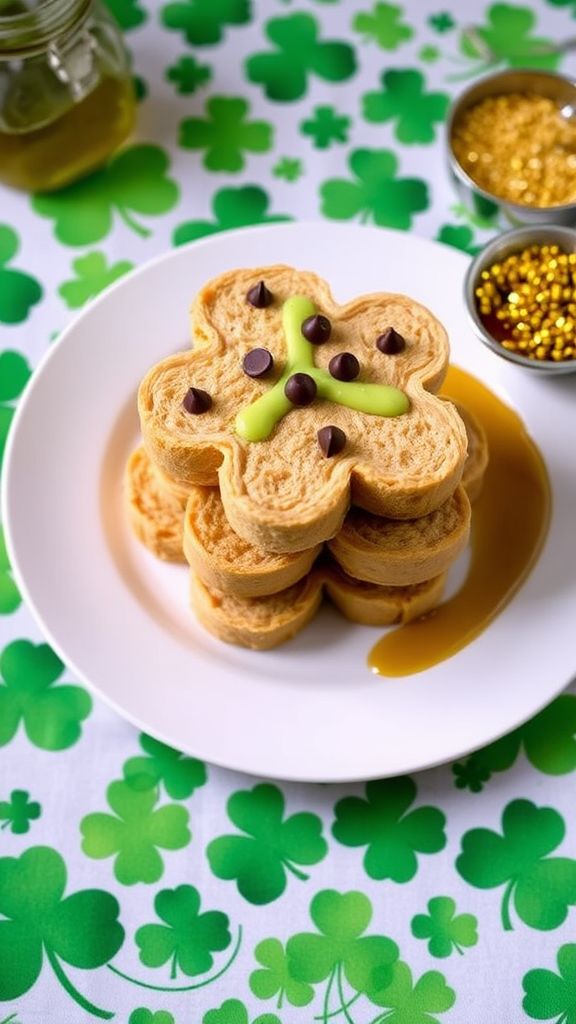 Clover-Shaped Peanut Butter Sandwiches  