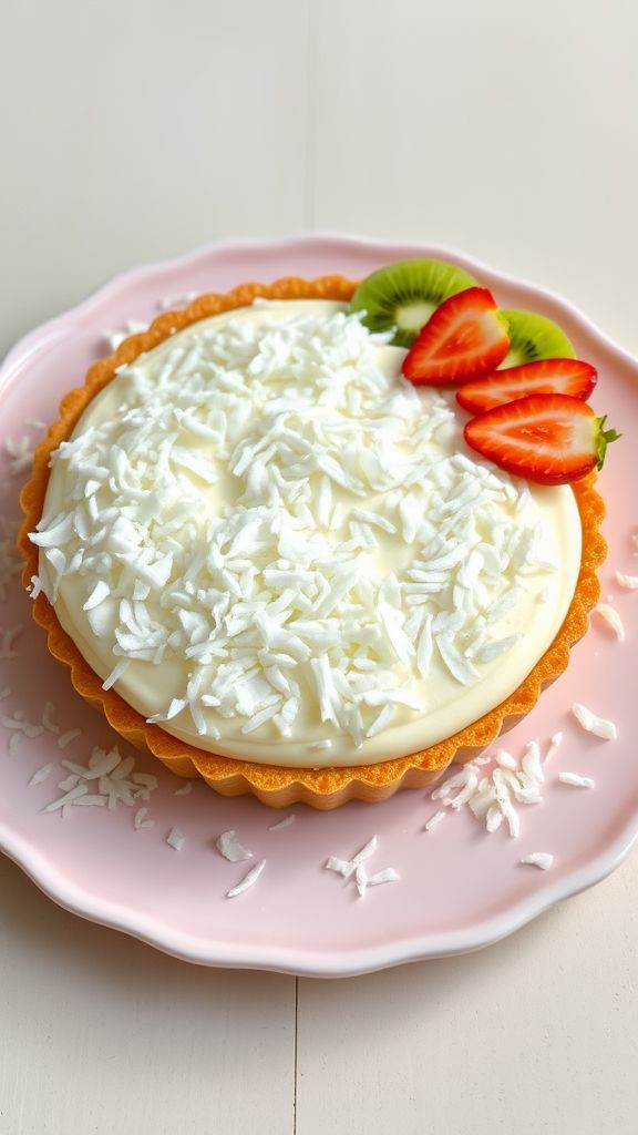 Coconut Cream Easter Tart  