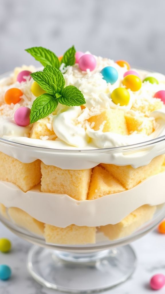 Coconut Cream Easter Trifle