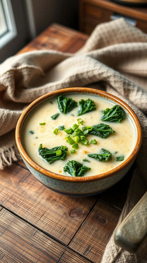 Colcannon Potato and Kale Soup