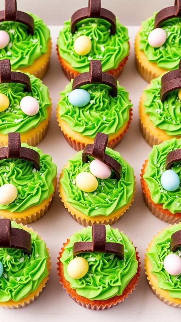 Confetti Easter Basket Cupcakes