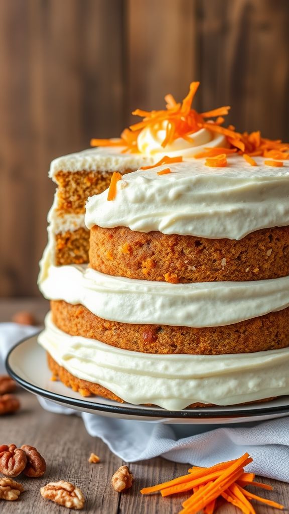 Cream Cheese Frosted Carrot Layer Cake  