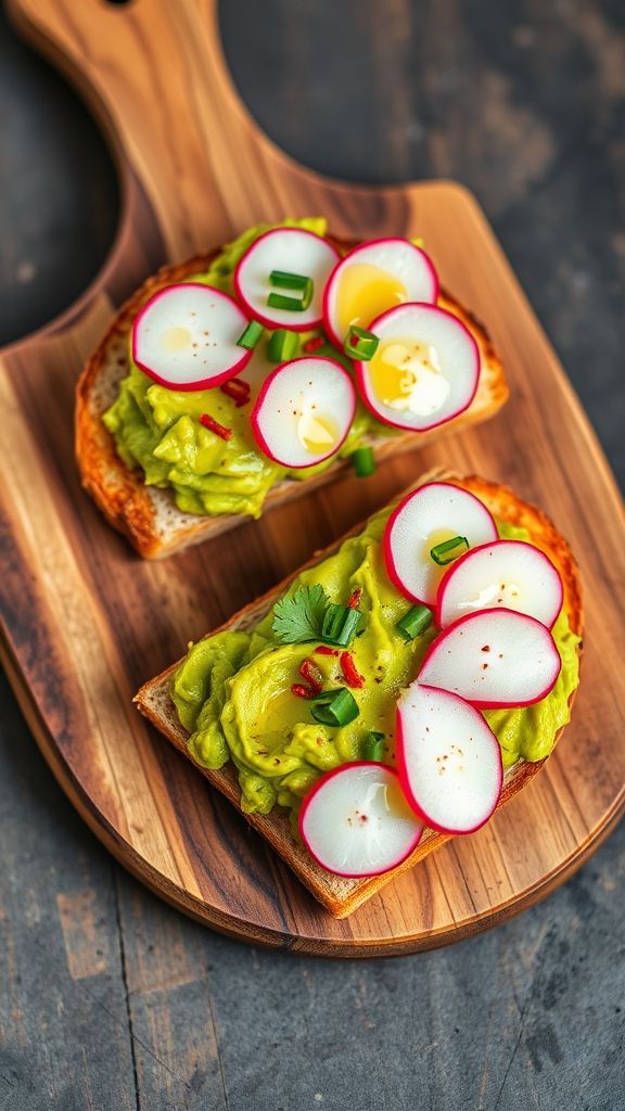 Creamy Avocado Toast with Radishes  