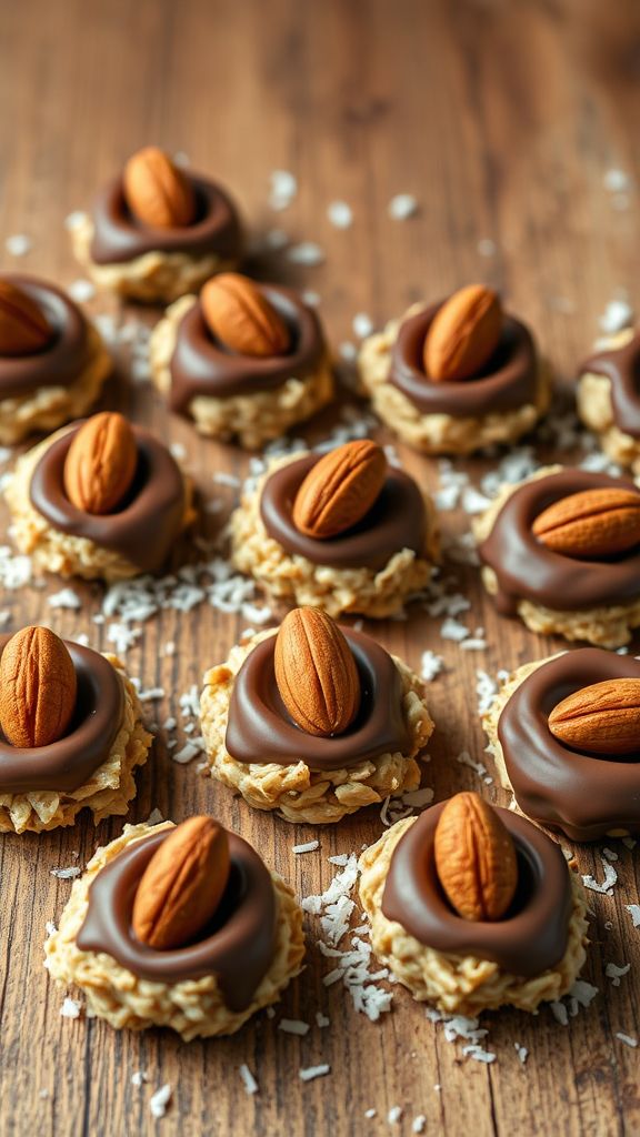 Creamy Chocolate-Covered Almond Nests  