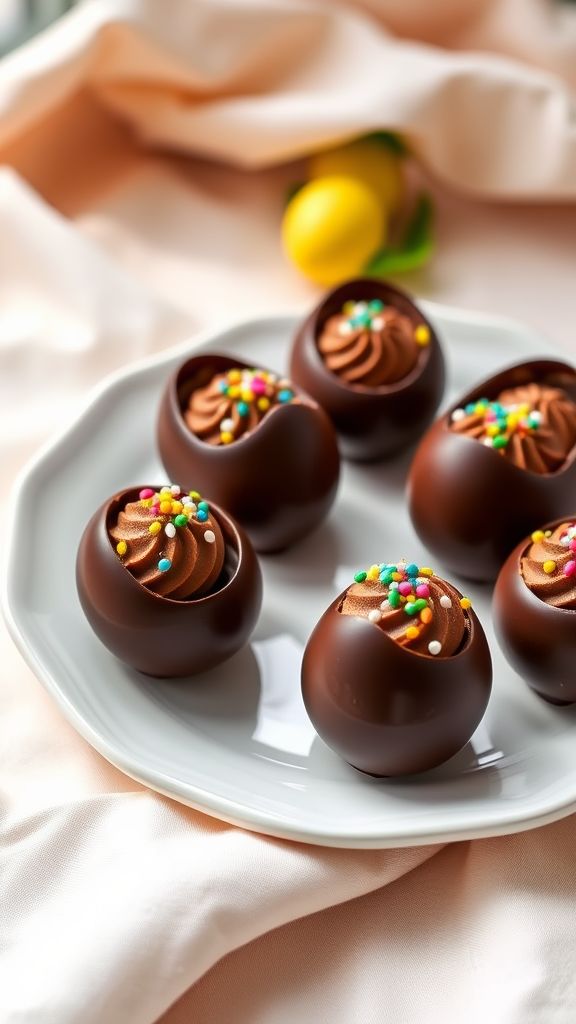 Creamy Chocolate Mousse Eggs  