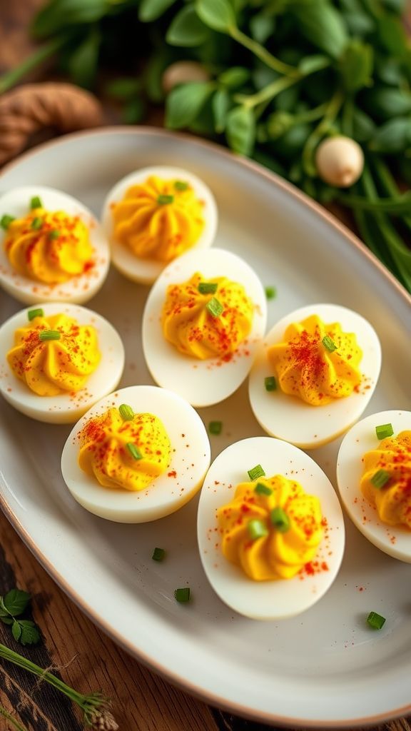 Curried Egg Salad Deviled Eggs  