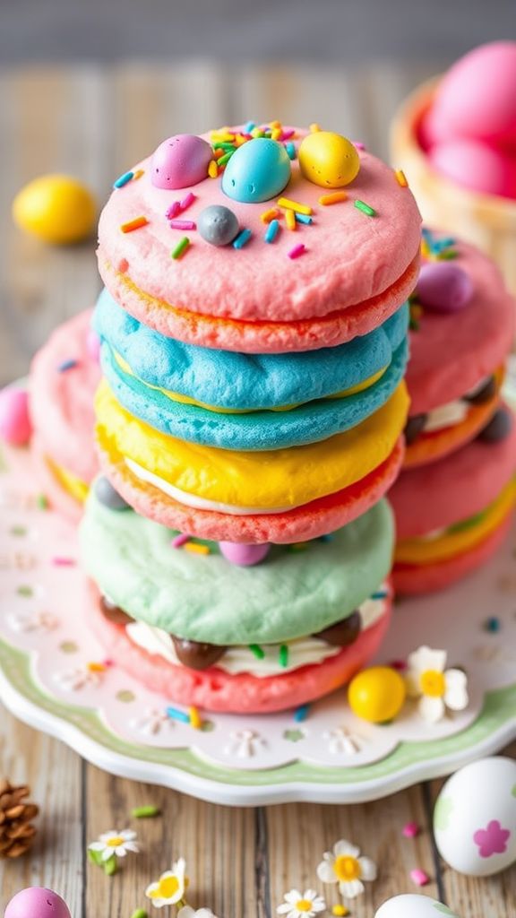 Easter Egg Cookie Sandwiches  