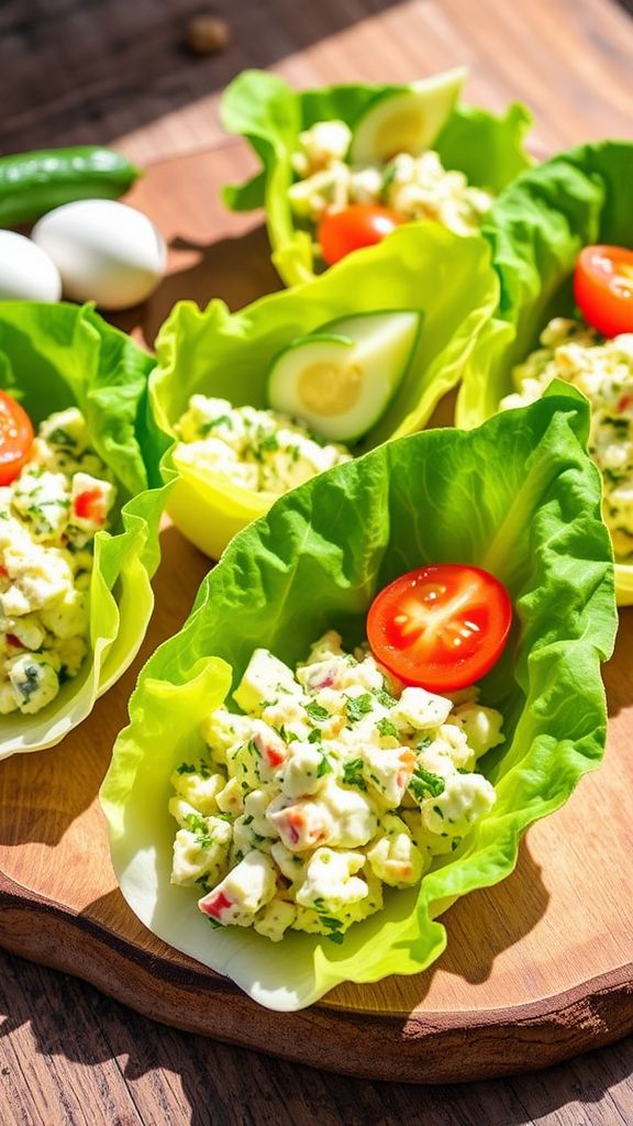 Easter Egg Salad Lettuce Wraps