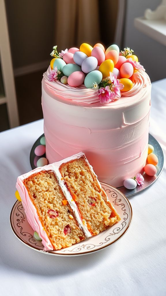 Easter Egg Surprise Cake  