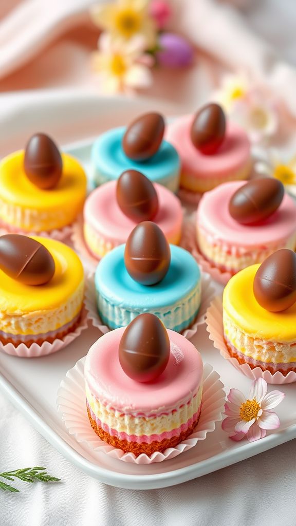 Egg-citing Mini Cheesecakes  