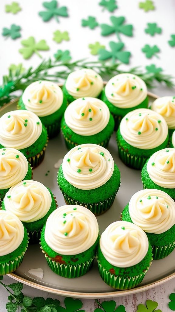 Emerald Velvet Cupcakes