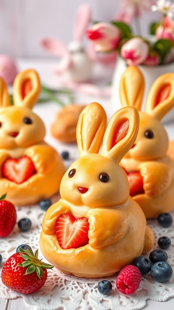 Fruit-filled Bunny Pastries  