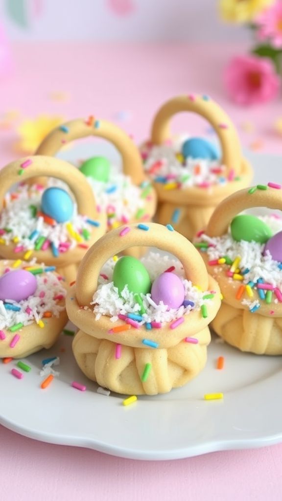 Funfetti Easter Basket Cookies  